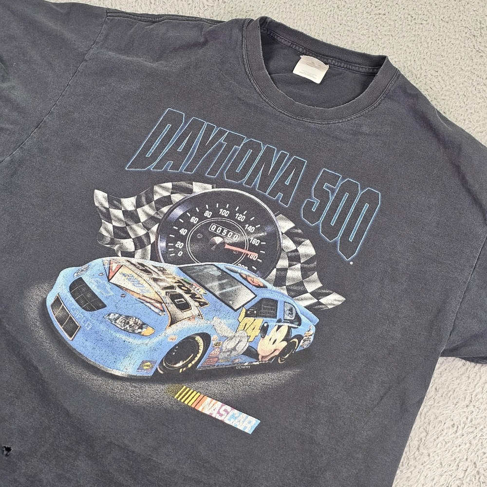 Vintage Daytona 500 Shirt Mens XL Black NASCAR  Disney‎ 2004 Greg Biffle